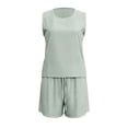 thumbnail image 7 of Bigetiay Women's Crew Neck Tank Top and Shorts Two Piece Set with Pockets, Size XL, 7 of 7