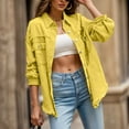 thumbnail image 5 of Jackets Womens Trendy Ripped Oversized Denim Casual Long Boyfriend Distressed Fall Winter Women'S Coats,Yellow,M, 5 of 7