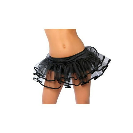 Adult Sexy Double Layer Black Petticoat