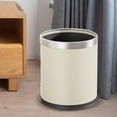 thumbnail image 6 of Open Top Trash Can Kitchen Trash Bin Simple Waste Container Waste Basket Waste Can Garbage Can for Apartment Living Room Home Butter White, 6 of 8