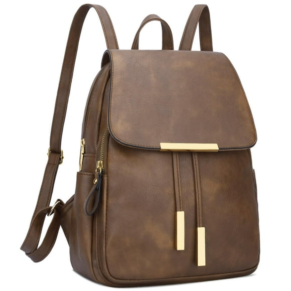 Mochila KKXIU Trendy de cuero vegano para mujer Z-Brown