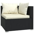 thumbnail image 3 of vidaXL 12 Piece Garden Lounge Set with Cushions Poly Rattan Black, 3 of 6