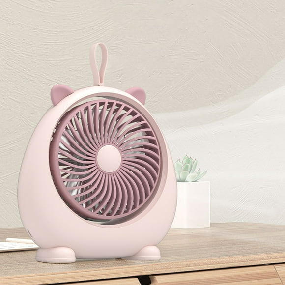 Ventilador de escritorio silencioso para estudiantes, dormitorio, oficina, pequeño, portátil, recargable por USB