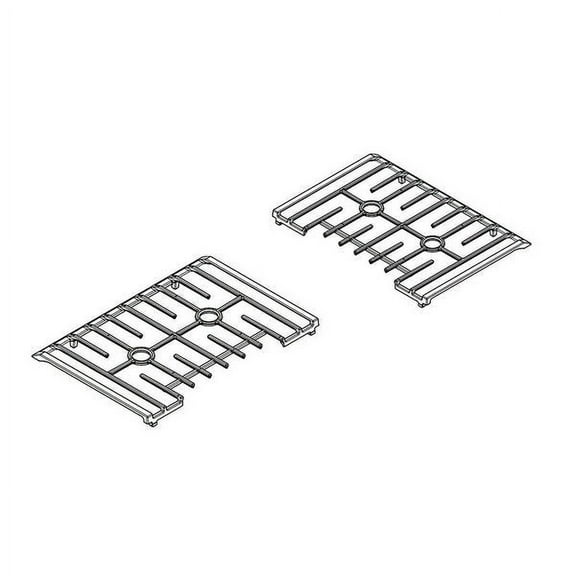 WHIRLPOOL W11175813 RANGE SURFACE BURNER GRATE SET (BLACK) (GENUINE OEM PART)