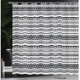 thumbnail image 3 of Ambesonne Ethnic Shower Curtain, Motifs, 69"Wx84"L, White Black, 3 of 4