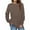 Brown, variant on Patlollav Womens Fashion Winter Solid Round-Neck Pullover Long Sleeve Tops