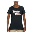 thumbnail image 2 of Wild Bobby Twirler Mom Girl Sports Women Graphic Tee, Black, Small, 2 of 5