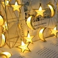 thumbnail image 1 of Cadena de luces de luna y estrella bañadas en oro de Oriente Medio, luz de batería dorada, festival de Gulbang, luz decorativa navideña con forma de luna y estrella hueca, 1 of 4