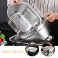 thumbnail image 2 of Juego de colador con recipiente de malla fina, escurridor para frutas y verduras de 23 cm, 2 of 8