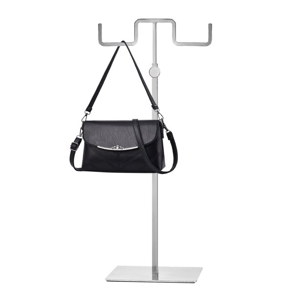 Polmart Adjustable Purse Display Stand Rack,Double Hook Handbag Desktop