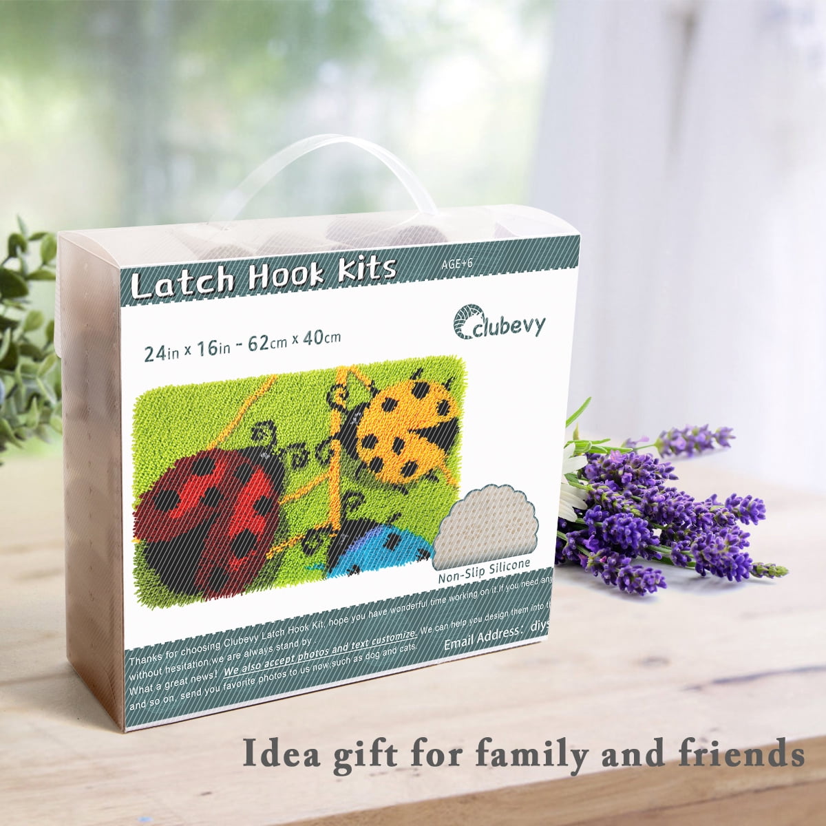 Latch hook rug kit,latch hook cushion kits,Ladybug And Bee Latch Hook Rug Kit for Adults Crocheting Carpet Rug Yarn Sofa Cushion Mat Tapestry DIY Carpet Arts Crafts 50×38cm/20*15in