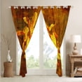 thumbnail image 4 of YST Retro Brown Curtains & Drapes Vintage Floral Curtains, Brown Watercolor Blackout Curtains Retro Grunge Living Room Curtains, Boho Hippie Window Curtains Old Fashion Decor, 4 of 6