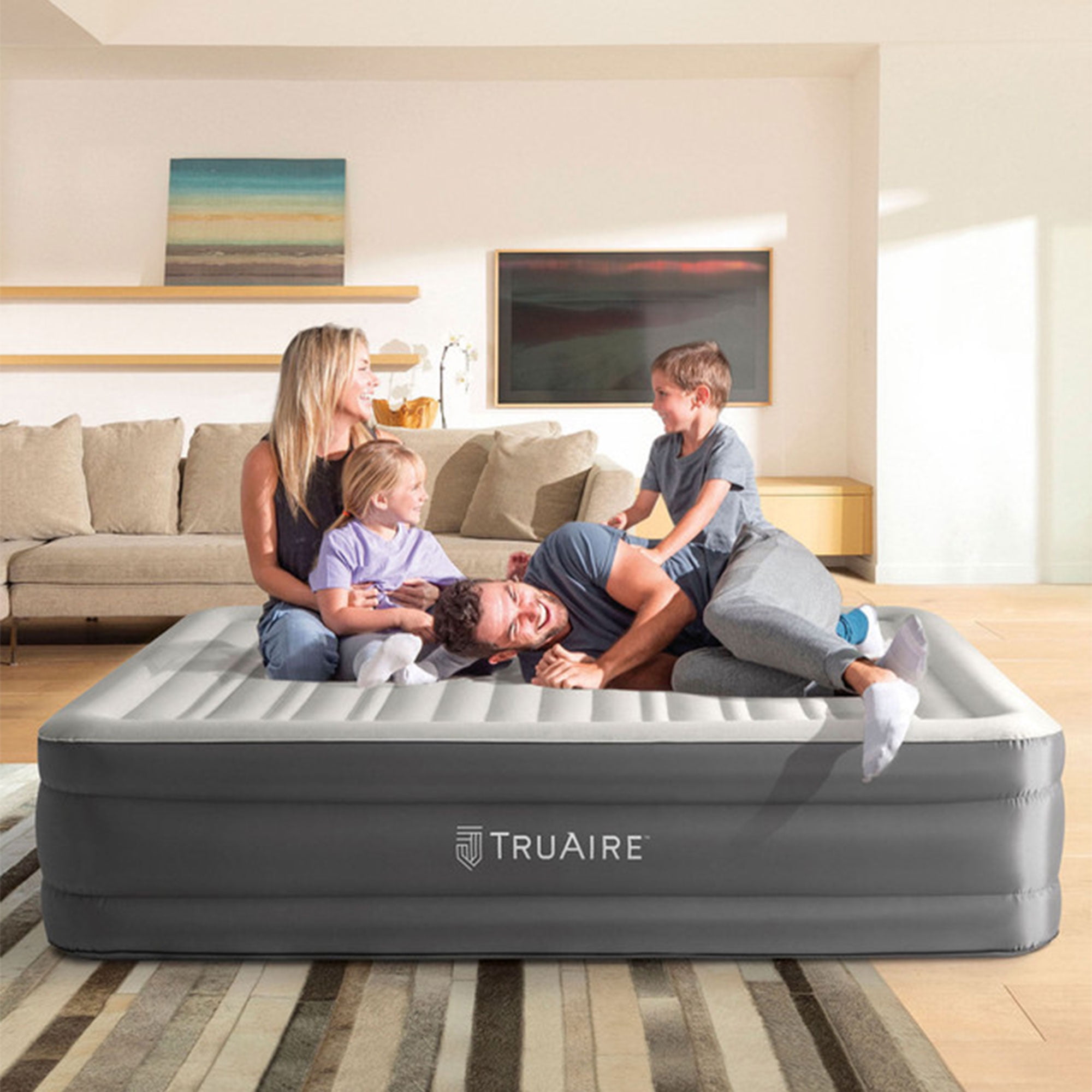 Intex TruAire Luxury Air Mattress With Fiber Tech and Built in
