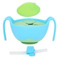 thumbnail image 3 of Cuencos para bebés 3 en 1, mordedor infantil multifuncional de silicona, cuenco de paja para entrenamiento de alimentación, cuenco azul de 480ML, 3 of 14