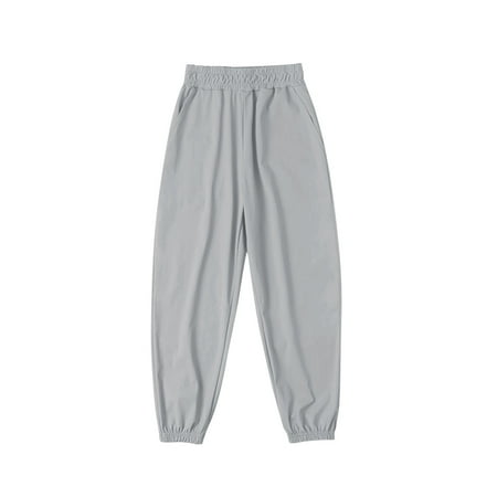 

LNWUY Kids Baby Boys Fall Winter Quick Drying Pant Elastic Waistband Outdoor Sports Pant Solid Color Trousers With Pockets Gray 9 Years