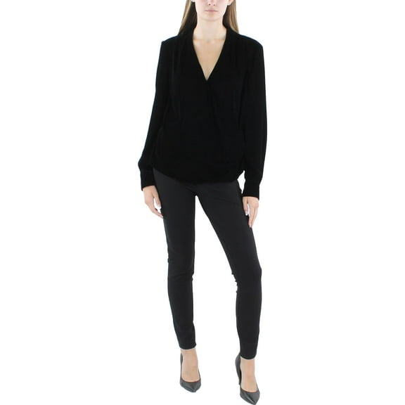 Lauren Ralph Lauren Womens Surplice Holiday Blouse