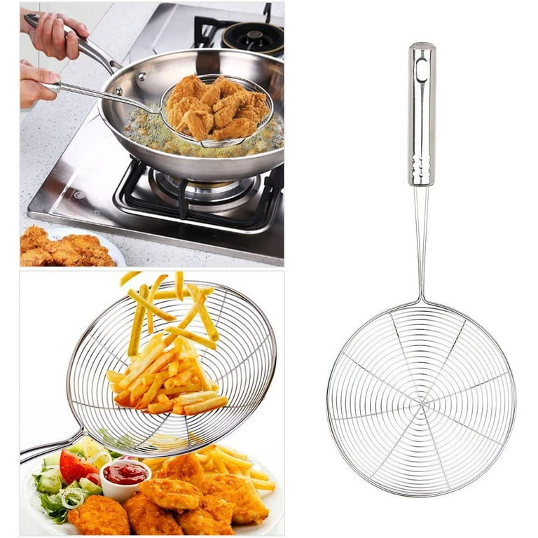 Set of 3 Spider Strainer Skimmer Spoon Stainless Steel For Cooking Frying  Pasta