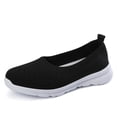 thumbnail image 3 of Mujeres mocasines tejidos zapatos deslizantes de malla dedo redondo de mocasines planos y transpirables zapatos para caminar al aire libre para caminar al aire libre, 3 of 9