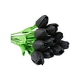 thumbnail image 1 of 10 piezas de flores artificiales de tulipán para casa, oficina, fiesta, rama de flores falsas realistas, decoración de centro de mesa, regalo del Día de la Madre y Pascua., 1 of 8