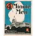 thumbnail image 2 of Horace Devitt Welsh 15x18 Black Ornate Wood Framed Double Matted Museum Art Print Titled - 4 Minute Men, a Message from the Government at Washington Committee on Public Information (191, 2 of 5
