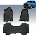 thumbnail image 2 of TPE Floor Mats Full Set Liners All Weather 3 Pcs Black Fit For Dodge Ram 1500 Crew Cab 2019-2024, 2 of 10