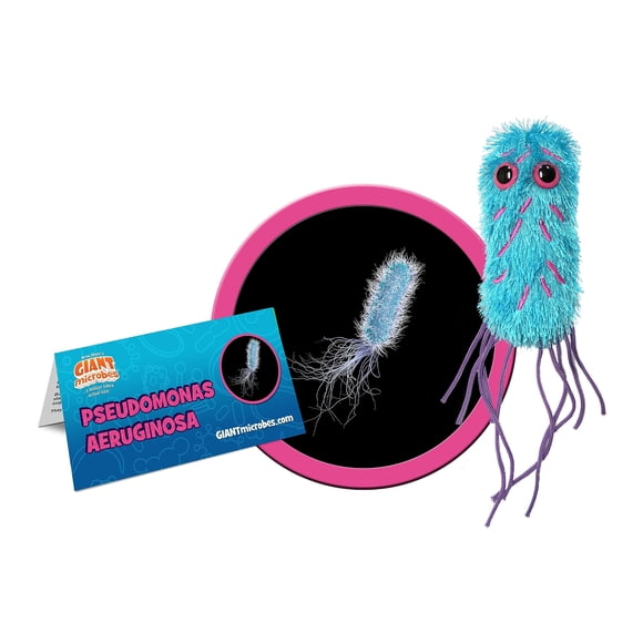 Regalo educativo de peluche GiantMicrobes Pseudomonas Bacterias, 20 cm