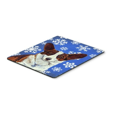 Carolines Treasures LH9288MP "Corgi Winter Snowflakes Holiday Mouse Pad Hot Pad or Trivet" Large multicolor