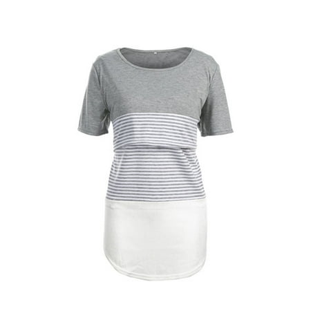 

MERSARIPHY Womens Pregnant Maternity Clothes Breastfeeding Lace T-Shirt nursing Tops