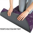 thumbnail image 3 of Purple Sun Moon Triangle Pattern Hot Yoga Mat Towel Non Slip for Hot Yoga - Quick-Drying Yoga Mat Cover with 4 Corner Pockets with Travel Bag - Hot Yoga Towel Non Slip 70"x26", 3 of 6