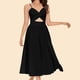 thumbnail image 5 of Vestido Vestido midi ajustado con abertura lateral y espalda descubierta, traje ajustado (negro L) Ygjytge Negro T L para Mujer, 5 of 6