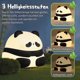 thumbnail image 3 of Regalo de panda para niñas y niños, luz nocturna de panda para la habitación del bebé, linda lámpara de mesita de noche de silicona con control táctil de dibujos animados, recargable por USB, 3 of 4