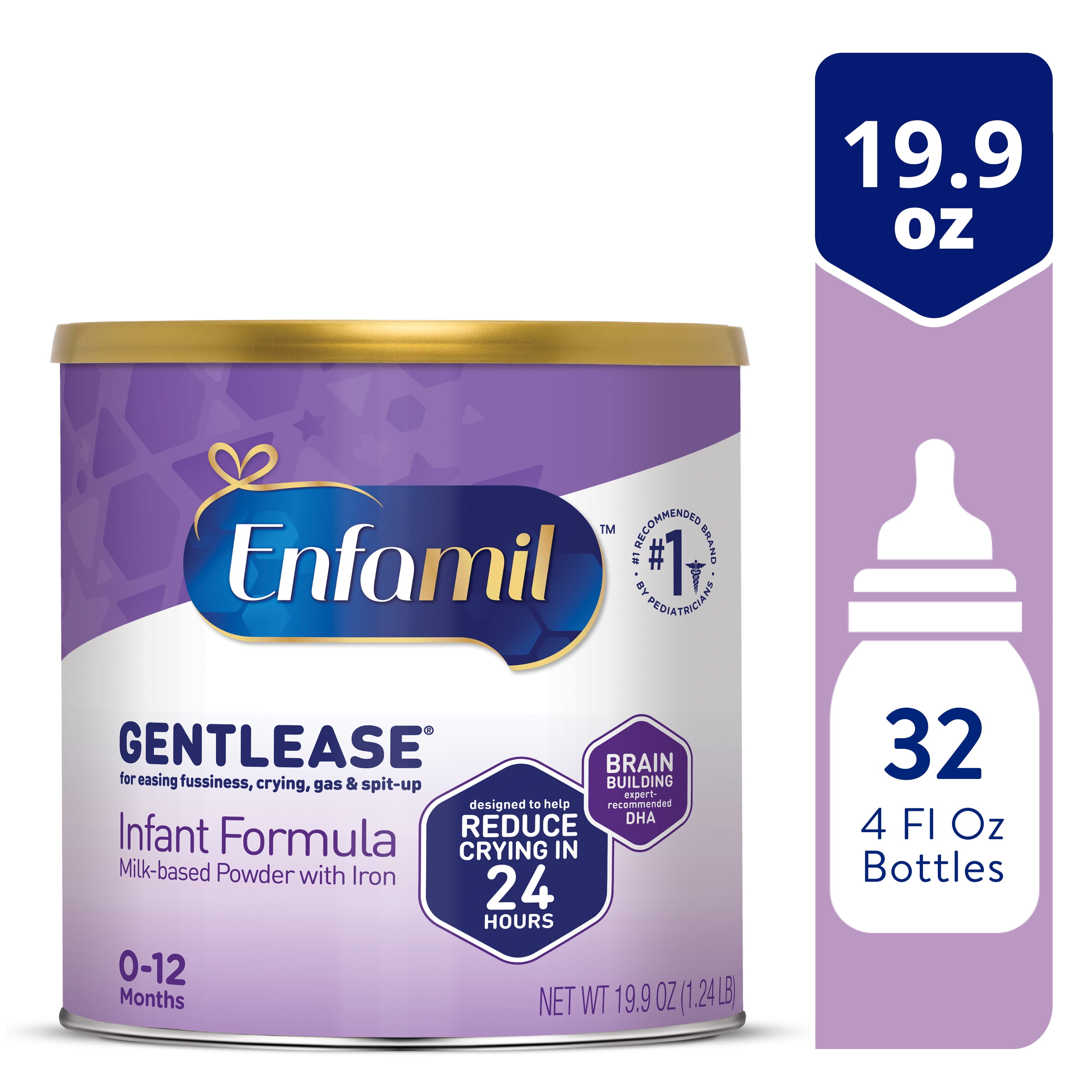 Enfamil Gentlease Easy to Digest Baby Formula for Easing Fussiness, Gas, Spit-up, 19.9 Oz Can