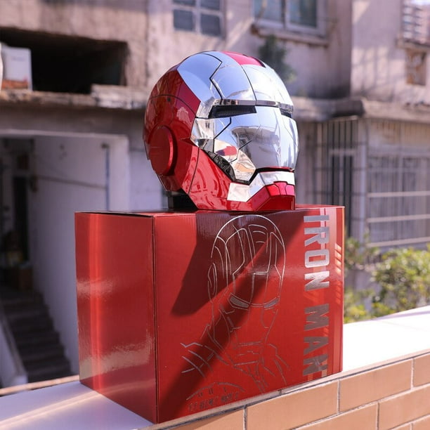 Hot Marvel Iron Man 1:1 Cosplay Mk5 Helmet Autoking Voice Remote Control  Automatic Mask Led Figure Action Valentine's Day Gifts
