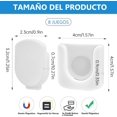 thumbnail image 2 of Piezas Soporte Magnético para Control Remoto, Soporte Extraíble Autoadhesivo para Montaje Pared, Porta Controles TV, Soporte para Control Remoto de Aire Acondicion, Objetos Pequeños (Blanco), 2 of 3