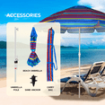 thumbnail image 5 of Abba Patio 7' Patio Beach Umbrella Sun Shade Tilt w/ Carry Bag, UV Protection, Multicolor Stripe, 5 of 9