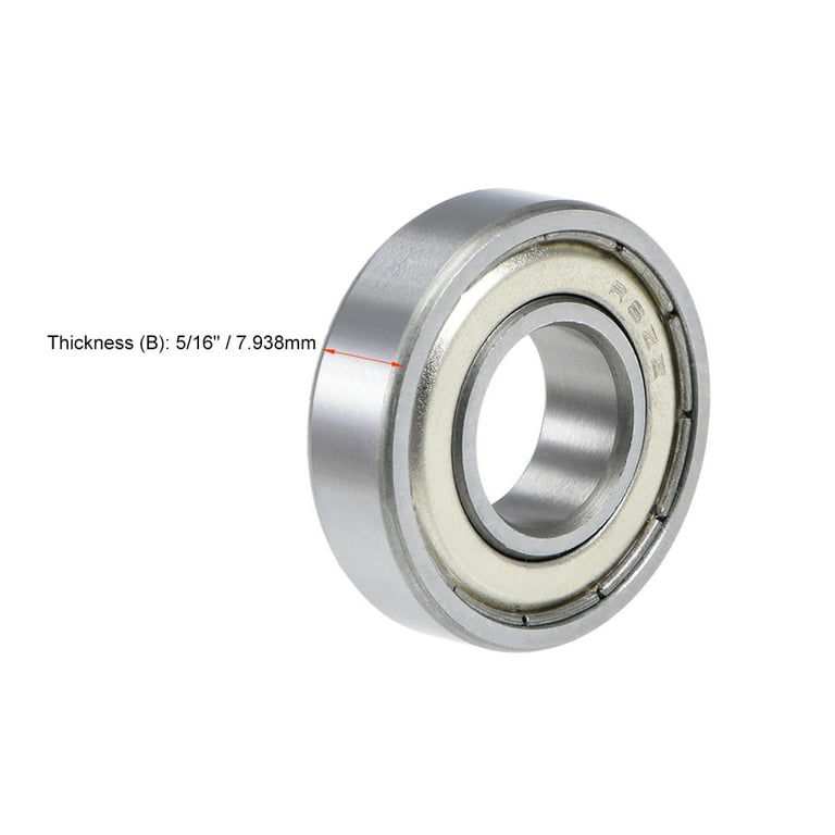Uxcell 6708ZZ Ball Bearing 40x50x6mm Double Shielded Chrome Steel - ABEC1 Z2