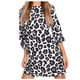 thumbnail image 2 of Ichuanyi liquidación de mujeres fashion leopardo estampado mini vestido 3/4 vestido de manga ICHUANYI WER2023082209069, 2 of 4