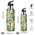 thumbnail image 2 of Yayeee 33oz Insulated Water Bottle Double Wall Stainless Steel with Flip Straw Lid, Orange Tree, 2 of 7