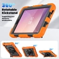 thumbnail image 5 of Case for Lenovo Tab M8 4th Gen 2024/2023 (TB-301FU, TB-300FU) with Screen Protector, 360 Degree Rotating Kickstand Hand Strap Heavy Duty Shockproof Cover with Shoulder Strap, Orange, 5 of 7