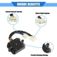thumbnail image 3 of Motorcycle Rectifier Voltage Regulator Compatible for Honda CB 650 Nighthawk 1983-1985 Durable Metal, 3 of 7