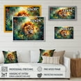 thumbnail image 4 of Designart "Colorful Lion Portrait II" Animals Lion Wall Art Living Room, 4 of 5
