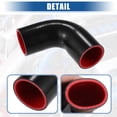 thumbnail image 3 of Acoplador de Codo Unique Bargains de 90 grados manguera de silicona 51mm negro rojo, 3 of 7