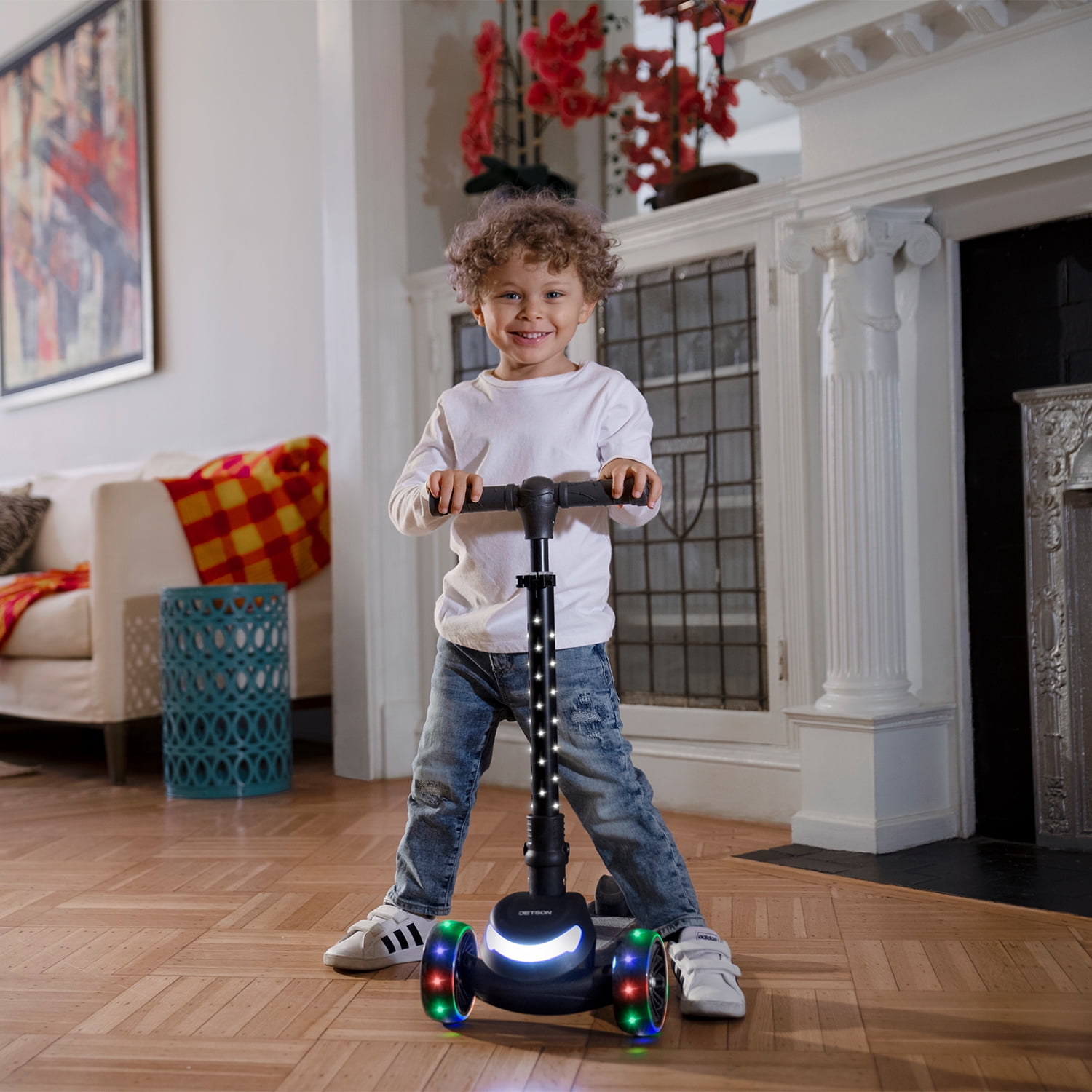 Jetson Jupiter Mini Kids' 3-Wheel Kick Scooter Black, Kids Ages 3+