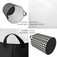 thumbnail image 4 of Fotbe Houndstooth Black And White Laundry Basket with Handles, Waterproof Large Laundry Hamper, Wash Bag for Corner Dorm, Rolling Laundry Basket with Handles-Small, 4 of 8
