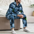 thumbnail image 7 of Fotbe Fresh Blueberries Pattern Long Sleeve Pajama Set for Men,Sleepwear Set,2-piece Loungewear Set,Soft PJs Comfy Nightwear with Pockets-X-Large, 7 of 7