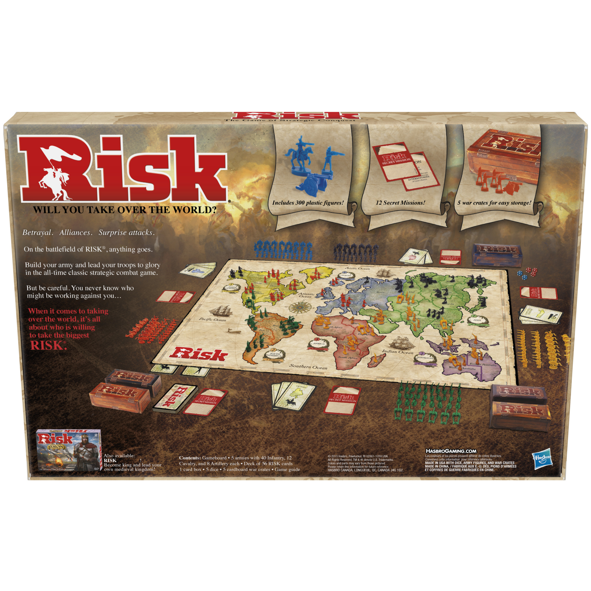 Risk The Game Of Strategy Conquest Board Game for Kids and Family Ages 10 and Up, 2-5 Players - image 4 of 12