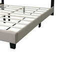 thumbnail image 6 of BEIGE QUEEN SIZE ADJUSTABLE LINEN FABRIC UPHOLSTERED BED FRAME VINTAGE COLLECTION COLOR FITS ANY ROOM, 6 of 10
