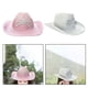 thumbnail image 1 of Sombrero de vaquero Hugo 2 Piezas estilo occidental blanco y rosa, 1 of 9