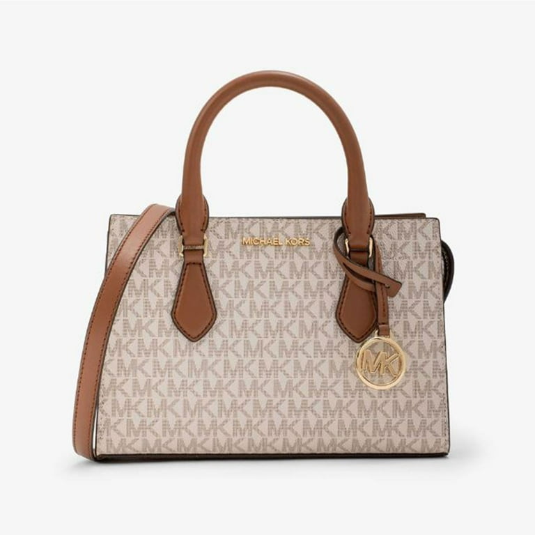Micheal kors #さえぷ Michael Kors Sheila Small Faux Saffiano Leather Satchel, Vanilla