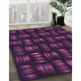 thumbnail image 3 of Ahgly Company Machine Washable Indoor Round Transitional Dark Magenta Purple Area Rugs, 3' Round, 3 of 7